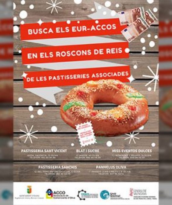 ACCO i la Regidoria de Comerç d’Oliva inicien la seua campanya del Tortell de Reis, per tal de promoure els tortells artesans locals